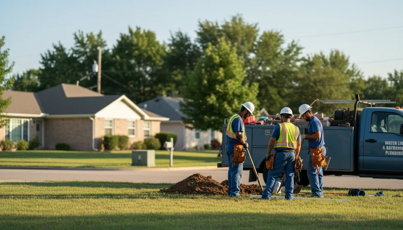 Residential water line and bathroom plumbing service in Nursery, TX